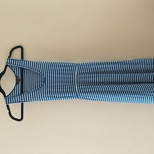 J.Crew Dress Striped Maxi Tank Sleeveless Racerback Navy & White sz XXSmall